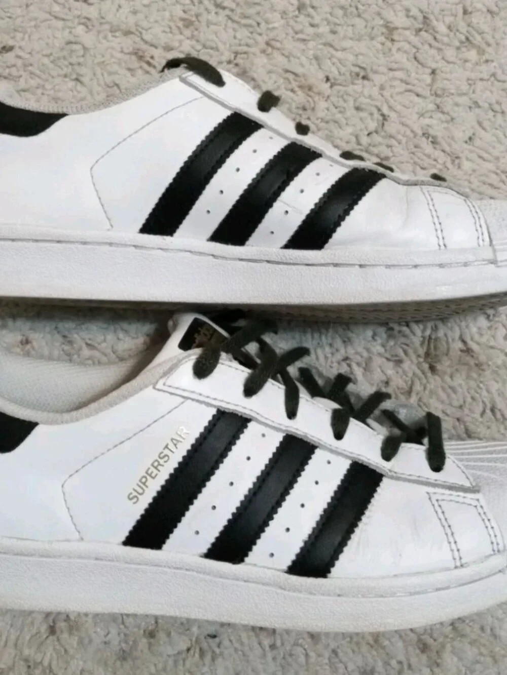 Adidas Superstar White With Black Stripe Kids 5 Sneakers Women's Size 6.5 C77154